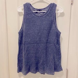 Ann Taylor Woven Linen/Cotton Sleeveless Top